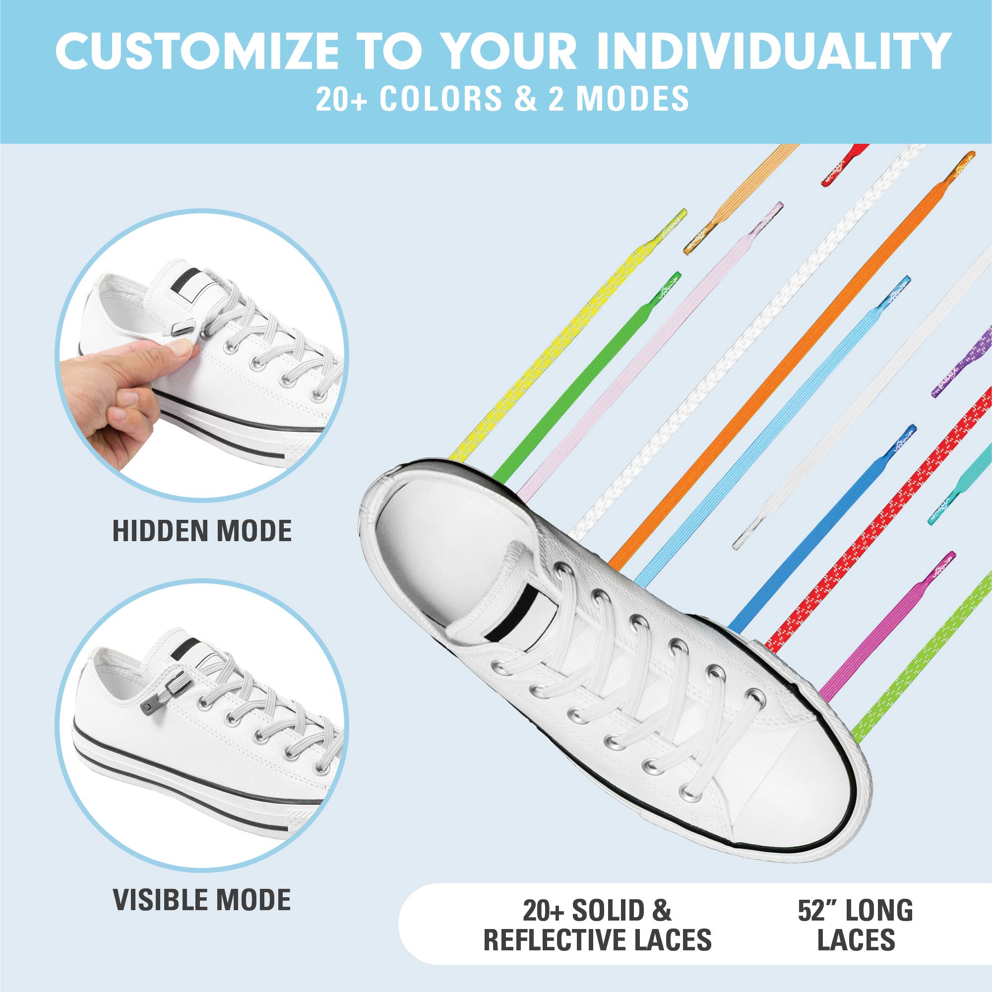 Xpand No Tie Elastic Shoelaces [3 Pairs] Move Smarter, Never Tie Again. Convenience and Comfort for Busy Parents. - Image 5