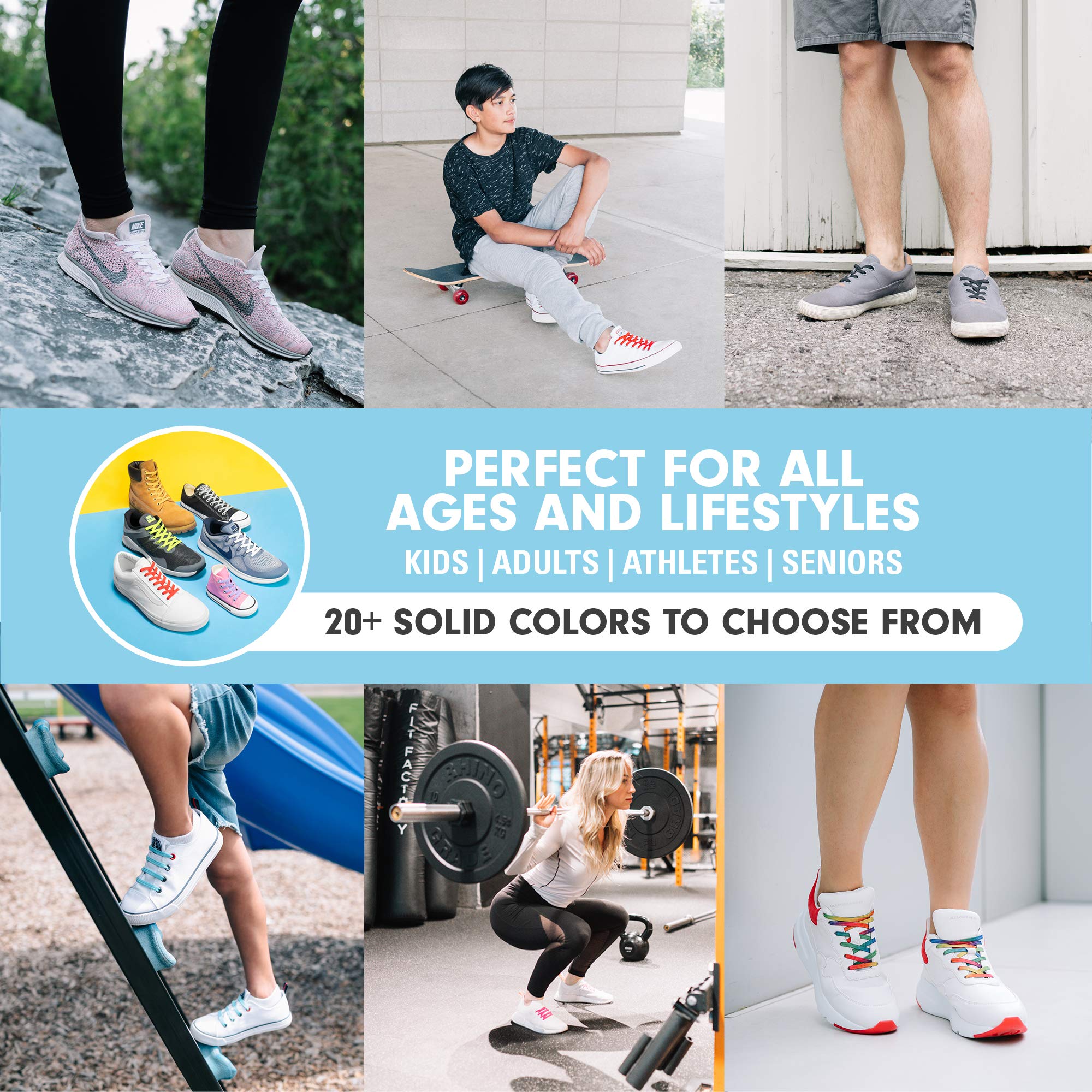 Xpand No Tie Elastic Shoelaces [3 Pairs] Move Smarter, Never Tie Again. Convenience and Comfort for Busy Parents. - Image 6